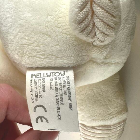 KELLYTOY Plush Lamb Lovey Cream Corduroy Stroller Toy Rattle Kelly Toy Baby 2017 - Picture 4 of 4